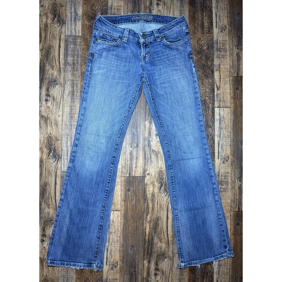 American Eagle Jeans Women's Sz 4 VTG 98%Cotton Boyfriend 77‎ Medium Wash Y2K - Picture 1 of 10